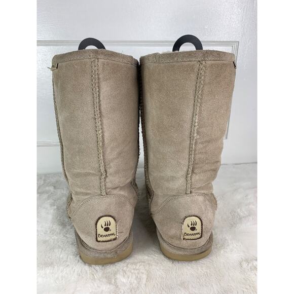 Bearpaw Womens Size 10 Beige Suede Mid-Calf Boots - Picture 3 of 9